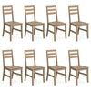vidaXL Chaises &agrave; manger lot de 8 Bois d'acacia massif