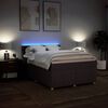 vidaXL Sommier &agrave; lattes de lit avec matelas Marron fonc&eacute; 140x190 cm