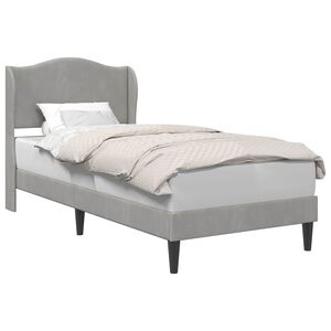 vidaXL Cadre de lit avec t&ecirc;te de lit Gris clair 80 x 200 cm Velours