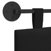 vidaXL T&ecirc;te de lit suspendue Montage mural Noir 210 x 55 x 5 cm tissu
