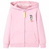 Sweatshirt &agrave; capuche avec fermeture &eacute;clair pour enfants rose vif 92