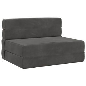 vidaXL Canap&eacute;-lit pliable Gris fonc&eacute; 70 x 80 x 60 cm Tissu