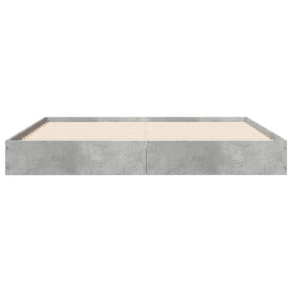 vidaXL Cadre de lit sans matelas gris b&eacute;ton 120x200 cm