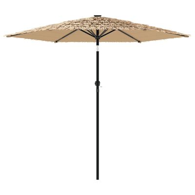 vidaXL Parasol de jardin avec mât en acier marron 223x223x213 cm