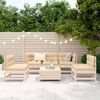 vidaXL Salon de jardin 6 pcs bois de pin massif