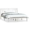 vidaXL Cadre de lit sans matelas blanc bois de pin massif
