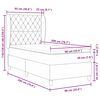 vidaXL Lit &agrave; ressorts avec matelas Vert fonc&eacute; 200 x 90 cm Polyester