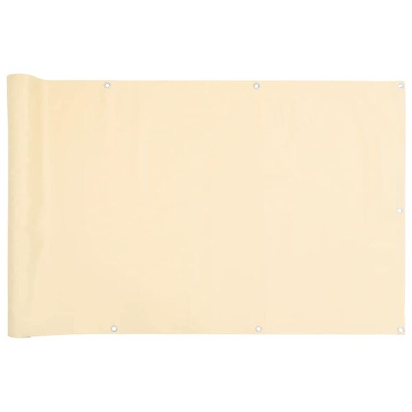 vidaXL &Eacute;cran d'intimit&eacute; de balcon cr&egrave;me 700x75 cm PVC