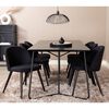 Venture Home Chaises &agrave; manger lot de 2 Velvet Polyester Noir