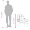 vidaXL Ensemble &agrave; manger de jardin et coussins 5 pcs noir rotin verre