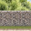 vidaXL Mur à gabion avec couvercles Acier galvanisé 600x30x150 cm