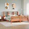 vidaXL Lit biblioth&egrave;que sans matelas cire marron 180x200cm bois massif