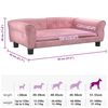 vidaXL Lit pour chien rose 95x55x30 cm velours
