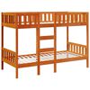 vidaXL Lit superpos&eacute; cire marron 90x190 cm bois de pin massif