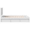 vidaXL Cadre de lit avec t&ecirc;te de lit Blanc 135 x 190 cm Pin massif