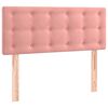 vidaXL Sommier &agrave; lattes de lit avec matelas Rose 90x190 cm Velours