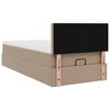 vidaXL Cadre de lit ottoman et matelas cappuccino 100x200cm similicuir