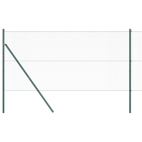 vidaXL Poteau de cl&ocirc;ture. Vert 100 x 1,6 m (treillis de 25 mm)