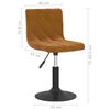 vidaXL Chaise pivotante de salle &agrave; manger Marron Velours