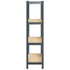 vidaXL &Eacute;tag&egrave;re de rangement 4 niveaux Anthracite Acier bois ing&eacute;nierie