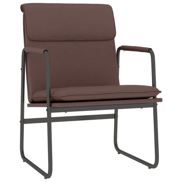 vidaXL Chaise longue Marron 55x64x80 cm Similicuir