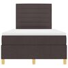 vidaXL Lit &agrave; ressorts avec matelas Marron fonc&eacute; 120 x 190 cm tissu