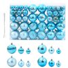 vidaXL Boules de No&euml;l 100 pcs turquoise &Oslash;3/4/6 cm