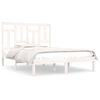 vidaXL Cadre de lit sans matelas blanc 120x190 cm bois massif