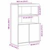 vidaXL Buffet LED Noir 60 x 37 x 100 cm Bois d'ing&eacute;nierie