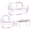 vidaXL Ensemble de canapé de jardin Naturel Bois de teck solide