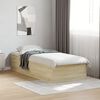 vidaXL Cadre de lit sans matelas ch&ecirc;ne sonoma 90x190 cm