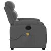 vidaXL Fauteuil de massage inclinable Gris foncé Tissu
