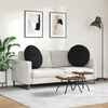 vidaXL Coussins de si&egrave;ge 2 pcs Noir &Oslash;80 x 29 cm tissu