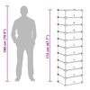 vidaXL Armoire &agrave; chaussures avec 10 compartiments Blanc