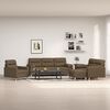 vidaXL Ensemble de canap&eacute;s 3pcs coussins d&eacute;coratifs et coussins Marron