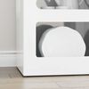 vidaXL Buffet Blanc brillant 40 x 35 x 100,5 cm Bois d'ing&eacute;nierie