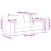 vidaXL Canap&eacute; 2 pcs Cr&egrave;me 219 x 80 x 82 cm tissu