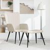 vidaXL Chaise de relaxation avec tabouret Blanc cr&egrave;me Velours