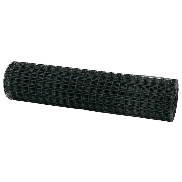 vidaXL Cl&ocirc;ture Euro Vert 1 x 25 m Fer rev&ecirc;tu de PVC