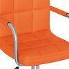 vidaXL Chaises pivotantes &agrave; manger lot de 4 orange similicuir