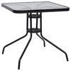 vidaXL Ensemble &agrave; manger de jardin 3 pcs Noir