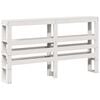 vidaXL Cadre de lit et t&ecirc;te de lit blanc 140x190 cm bois de pin massif