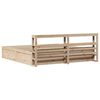 vidaXL Cadre de lit avec t&ecirc;te de lit 200x200 cm Bois de pin massif