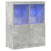 vidaXL Buffet gris b&eacute;ton 81x37x100 cm bois d'ing&eacute;nierie