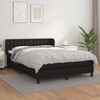 vidaXL Sommier &agrave; lattes de lit avec matelas Noir 140x200 cm Similicuir