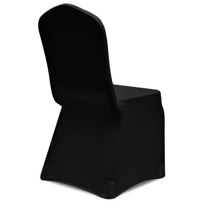 vidaXL Housse de chaise extensible 100 pcs Noir