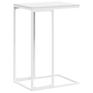 vidaXL Table d'appoint Blanc 40x30x59 cm Bois d'ing&eacute;nierie