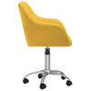 vidaXL Chaises pivotantes &agrave; manger lot de 4 jaune tissu