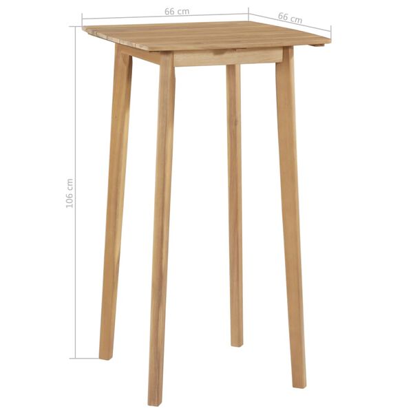 vidaXL Table de bar 60x60x105 cm Bois d'acacia massif