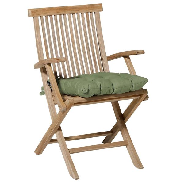 Madison Coussin de si&egrave;ge Toscane Basic 46x46 cm vert